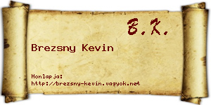 Brezsny Kevin névjegykártya